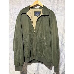 Faconnable French Riviera Windbreaker Bomber Jacket Golf Full Zip Collar Men XL